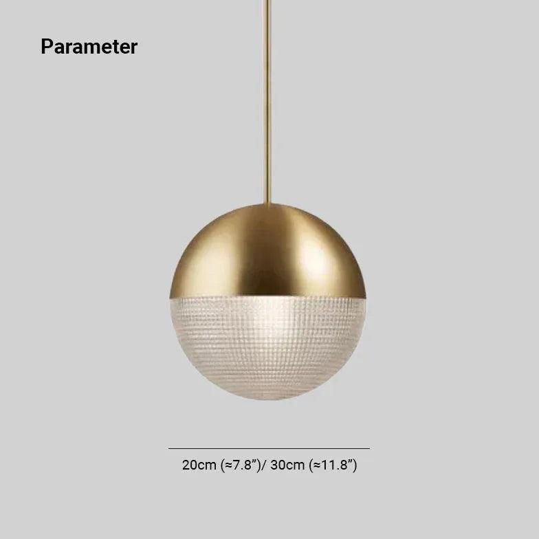 Black Spherical Glass LED Pendant Light - Clowas