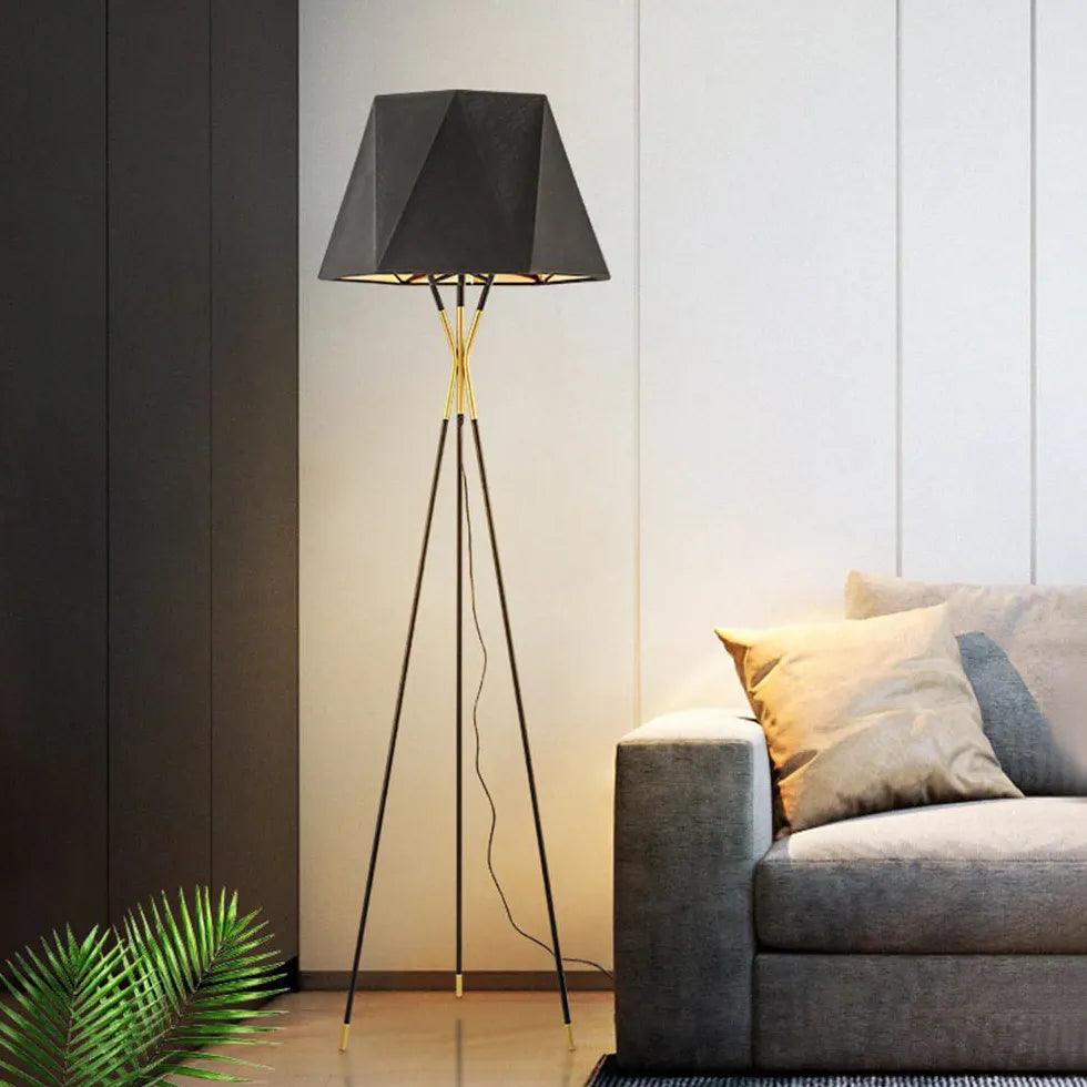 Nordic Black Tripod Floor Lamp for Living Room