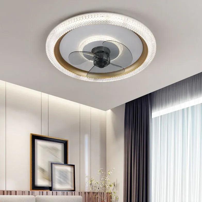 Blue Ceiling Fan for Bedroom Pendant Light - Clowas