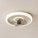 Blue Round LED Bedroom Fan Light - Clowas