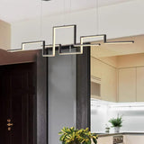 Geometric Line Design Black LED Pendant Light - Clowas