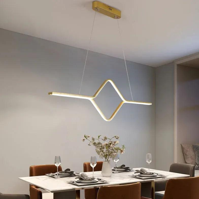 Minimalist Wavy Line Design LED Pendant Light - Clowas