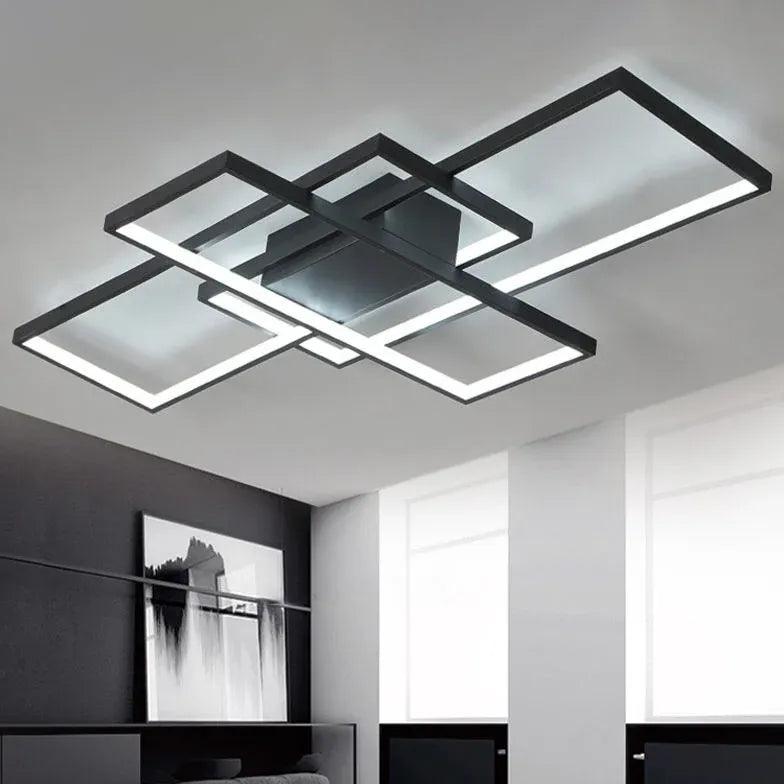 Multi-Rectangular Frame Modern Pendant Light - Clowas