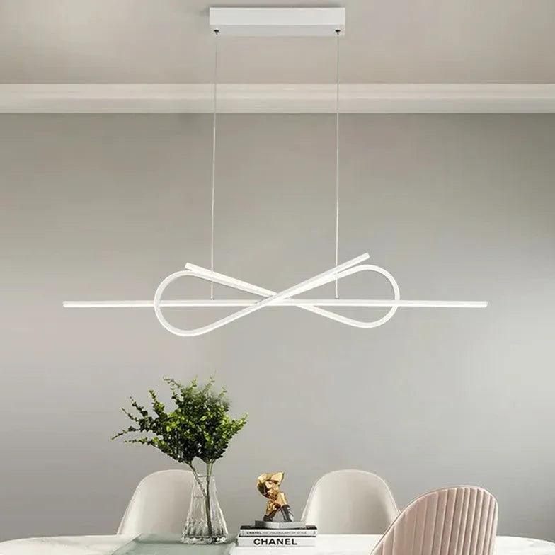 Interwoven Streamlined LED Dining Room Pendant Light - Clowas