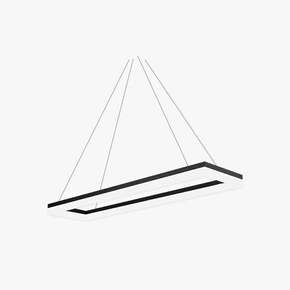 Rectangular Black LED Office Pendant Light - Clowas