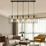 Three-Light Hexagonal Shade Black Industrial Pendant Light - Clowas