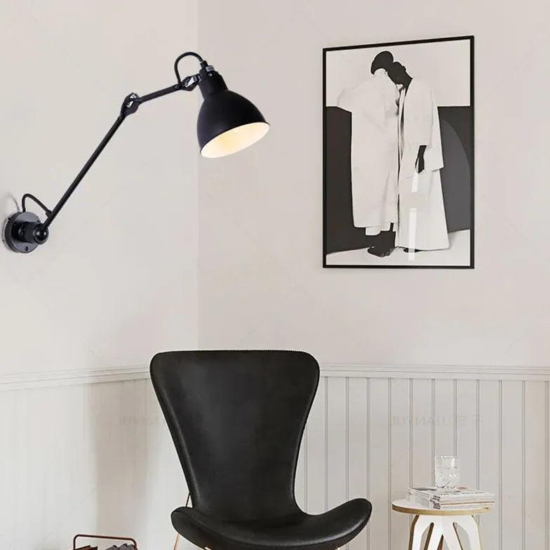 black wall light with switch - Clowas