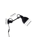 black wall light with switch - Clowas