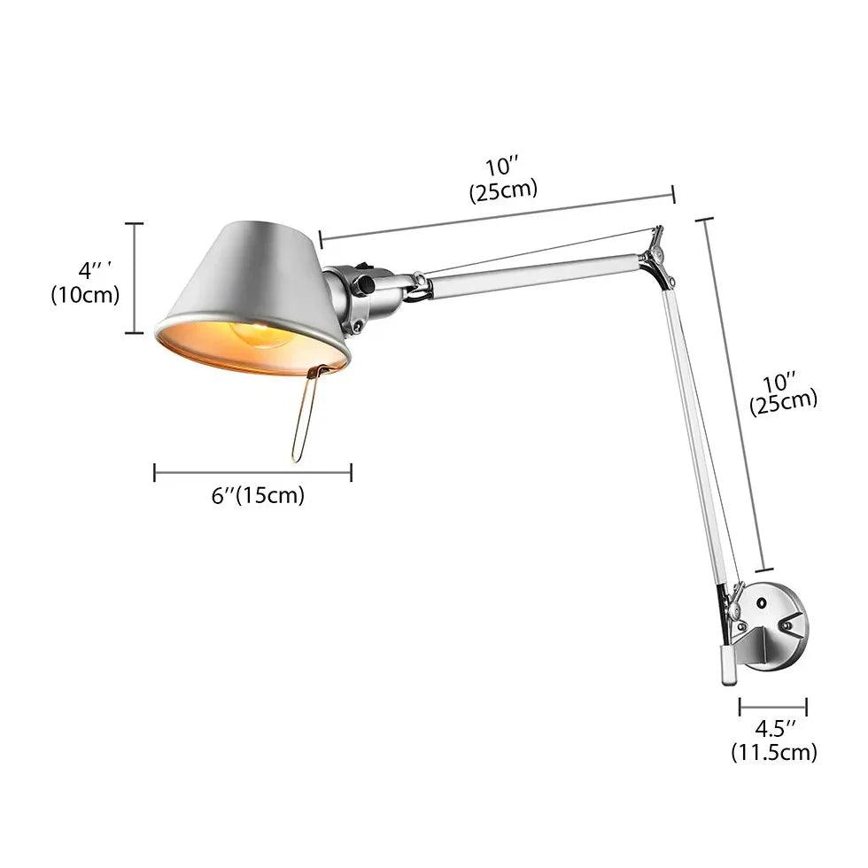 Metal Arms Adjustable Industrial Wall Lights - Clowas