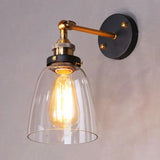 Pewter Wall Lights Glass Industrial - Clowas