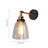 Pewter Wall Lights Glass Industrial - Clowas