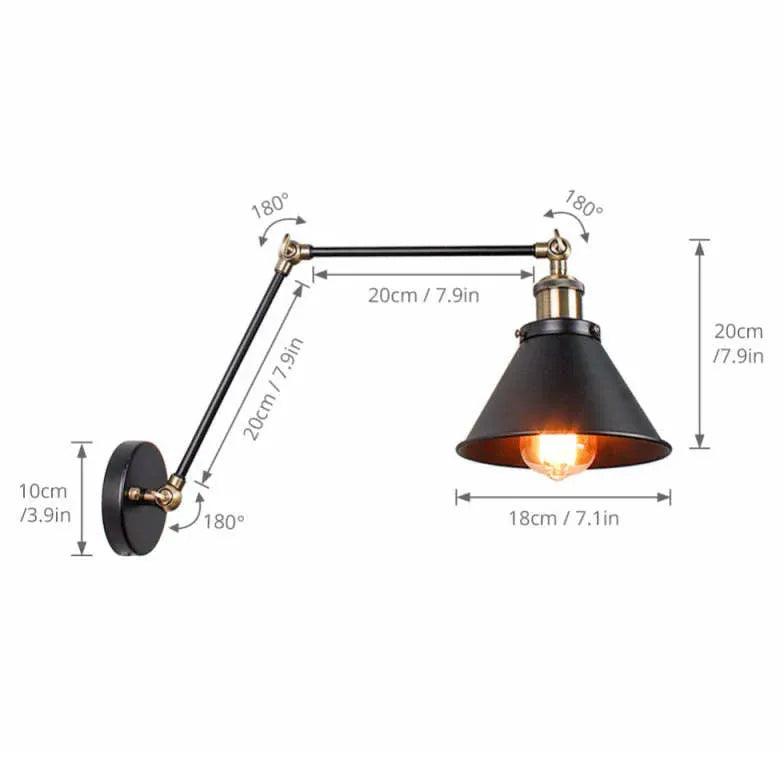 articulating wall light indoor black - Clowas