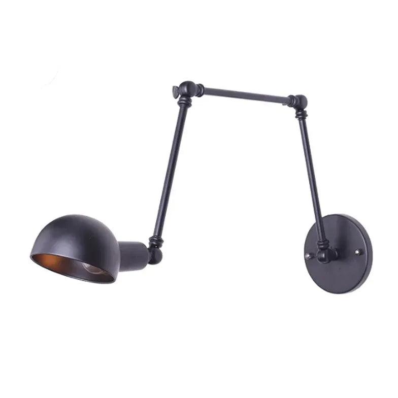 Long Arm Adjustable Black Industrial Wall Lights - Clowas