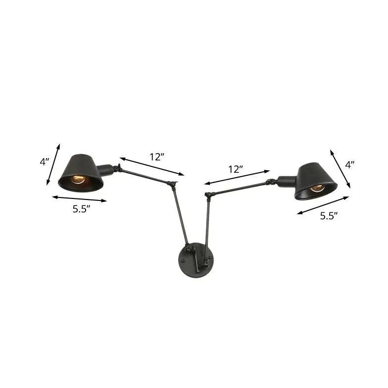 Multi Arm Adjustable Industrial Wall Lights - Clowas
