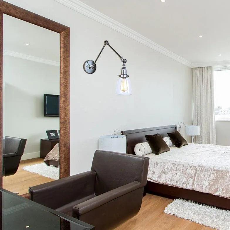 Brass Glass Wall Light Indoor - Clowas