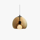 Brown Adjustable Glass Modern Pendant Light - Clowas
