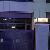 Brown Glass Solar Outdoor Pillar Lights - Clowas