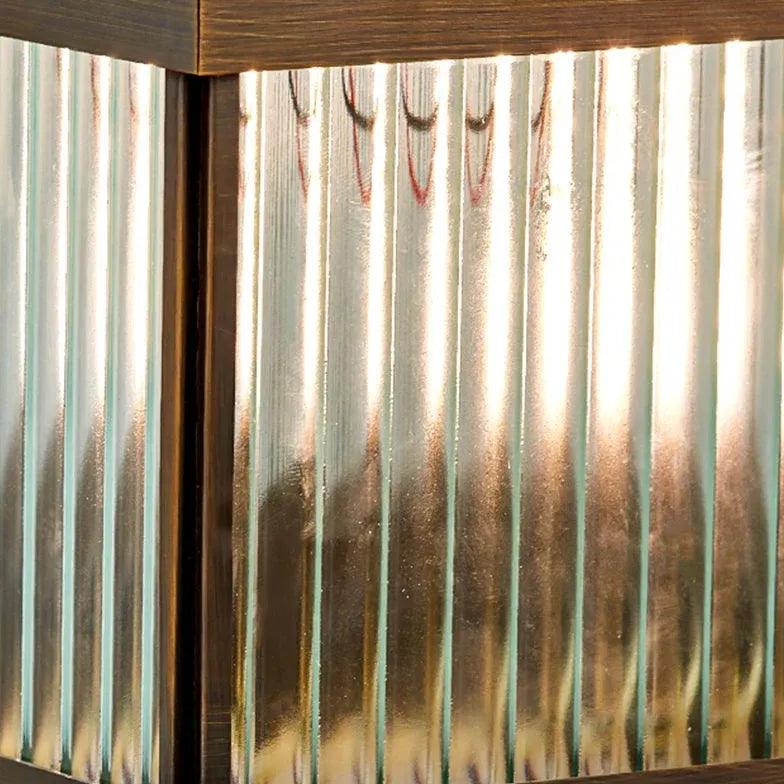 Brown Glass Solar Outdoor Pillar Lights - Clowas