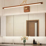 Brown Linear Adjustable Arm Mirror Lights - Clowas