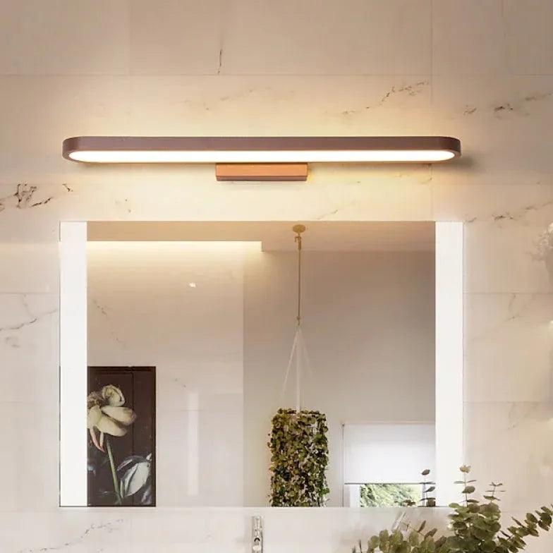Brown Linear Led Bathroom Mirror Lights - Clowas