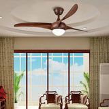 Minimalist Three-Blade Ceiling Fan with Light