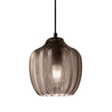Nordic Geometric Ribbed Glass Pendant Light for Dining Room