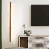 Minimalist Wooden Linear White Wall Light
