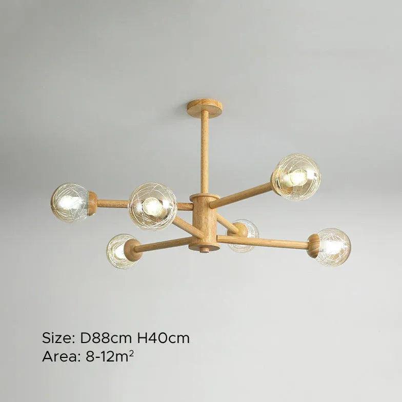 Bubble Wooden for Living Room Pendant Light - Clowas