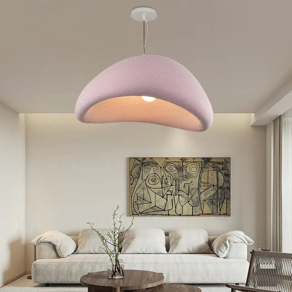 Polystyrene Modern Pink Bedroom Pendant Light - Clowas