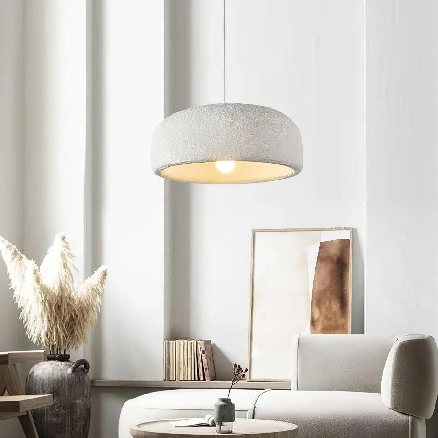 Round Minimalist Modern White Pendant Light - Clowas