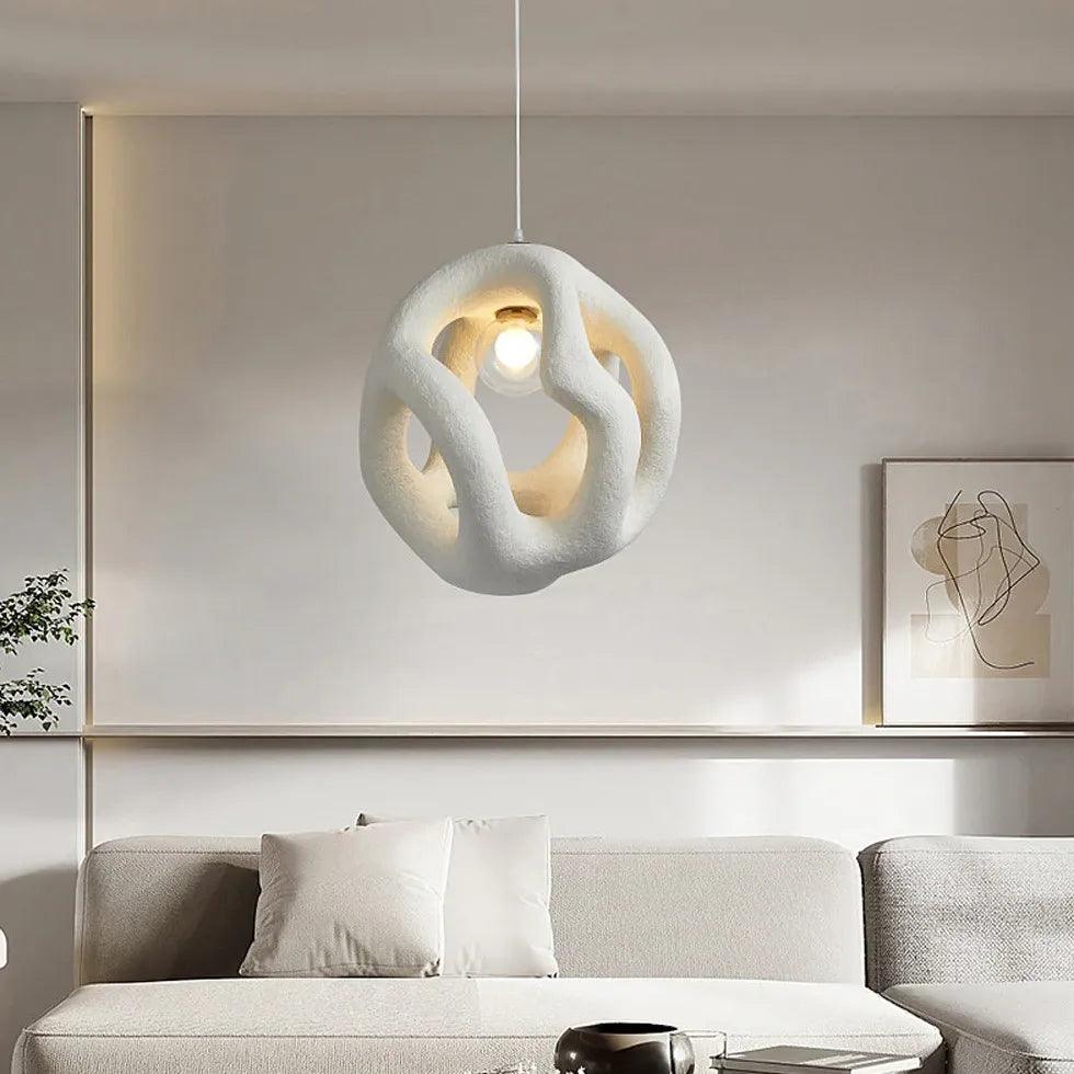 Spherical Hollow Lampshade Sand Modern Pendant Light - Clowas