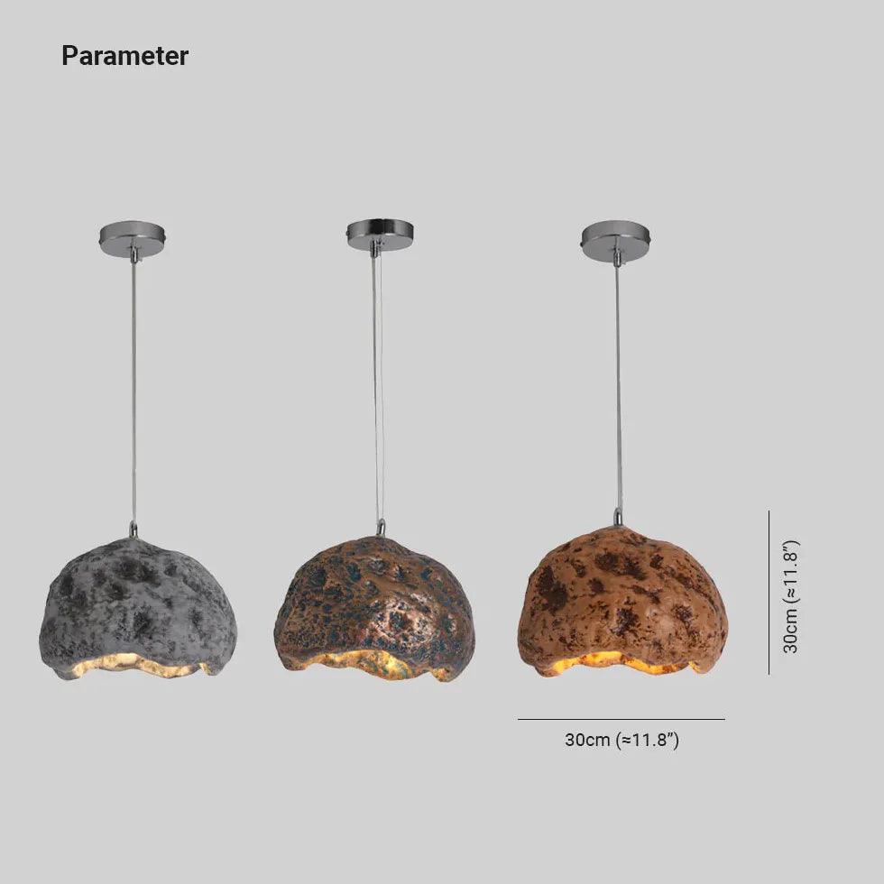 Faux Stone Resin Single Bedroom Pendant Light - Clowas