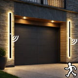 Outdoor Long Wall Light Motion Sensor Waterproof Black for Garage