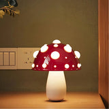 Modern Mushroom Table Lamp Glass for Bedside, Anti-Glare