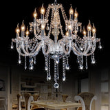 Luxury Crystal Drops Chandelier for Dining Room, Anti-Glare