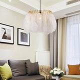 Luxury Feather Pendant Light Dimmable for Living Room