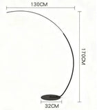 Minimalist Arc Floor Lamp Metal Dimmable for Living Room