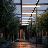 Modern Outdoor Pendant Light Waterproof for Patio, Linear Tube Design