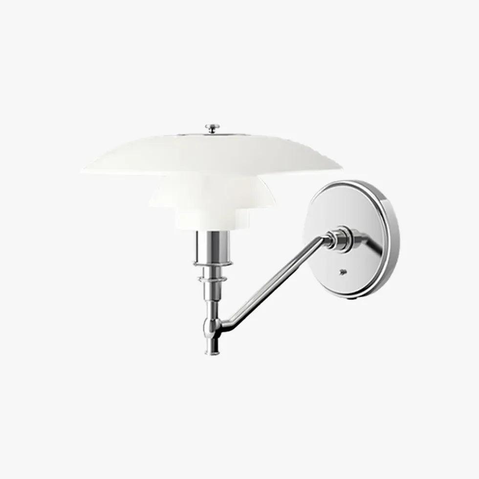 Chrome Plated Glass Lampshade Modern Wall Lights - Clowas