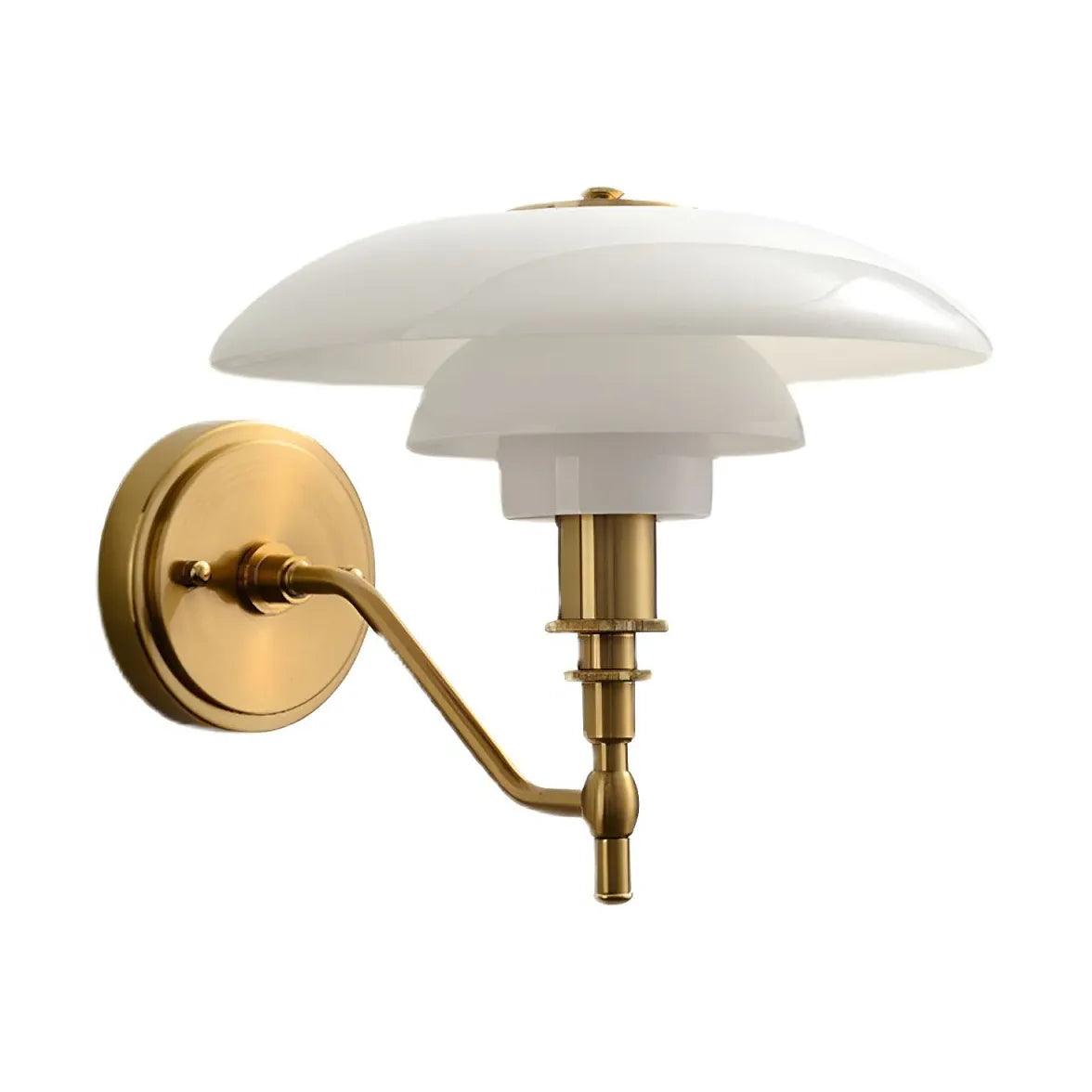 Chrome Plated Glass Lampshade Modern Wall Lights - Clowas