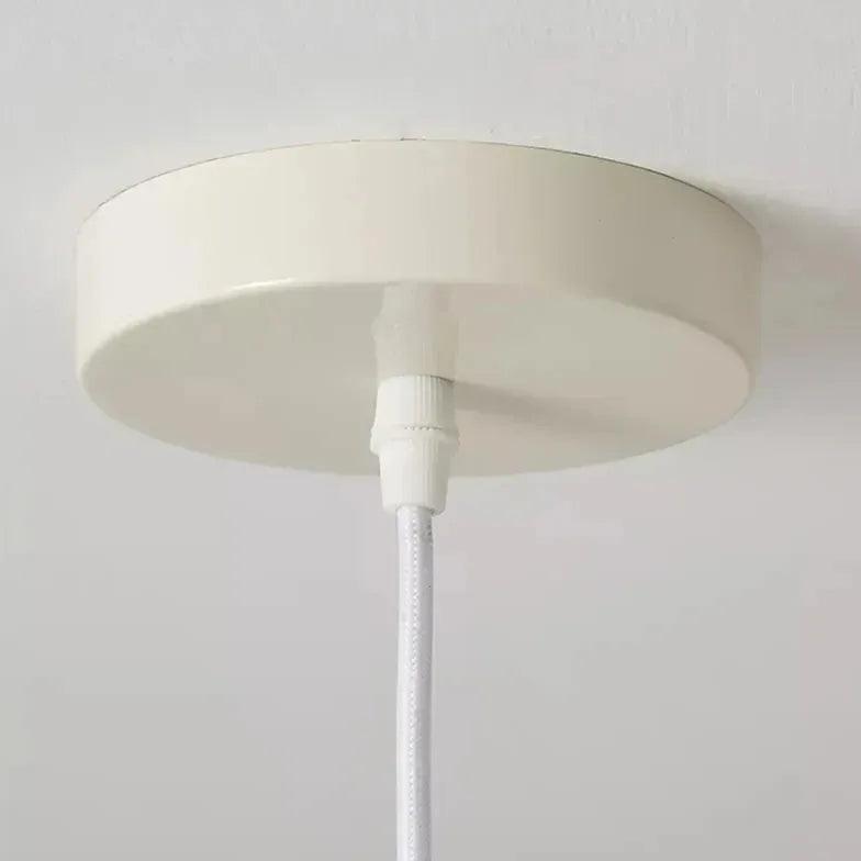 Sleek Rounded Design White Dining Pendant Light - Clowas