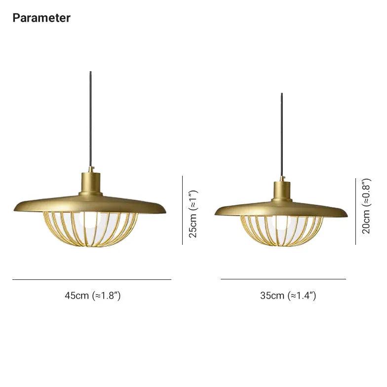 Metal Disc-Shaped Vintage Single-Head Pendant Light - Clowas