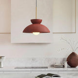 Red Frosted Modern Dining Room Pendant Light - Clowas