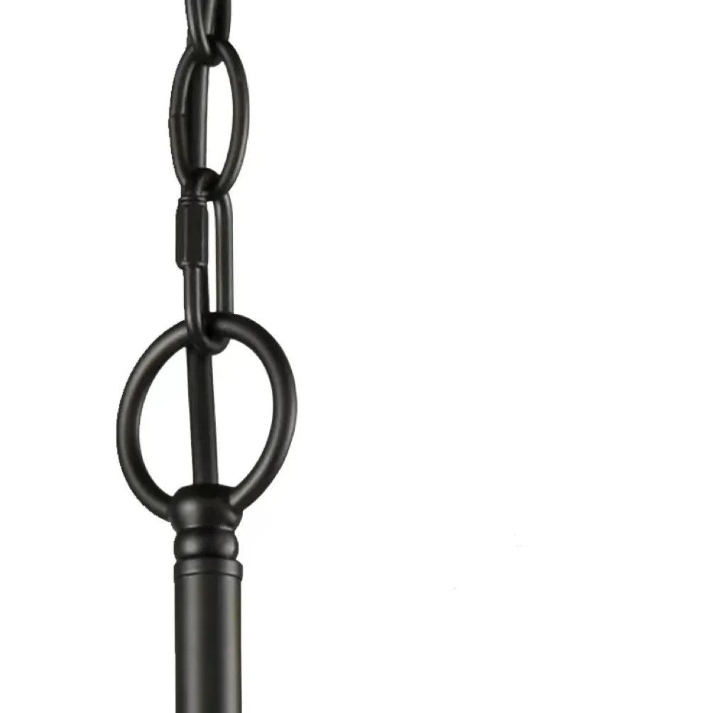 Candelabra Style Black Metal Kitchen Chandelier - Clowas