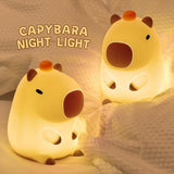 Small Capybara Silicone Touch Table Lamp for Bedroom