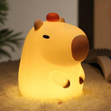 Small Capybara Silicone Touch Table Lamp for Bedroom