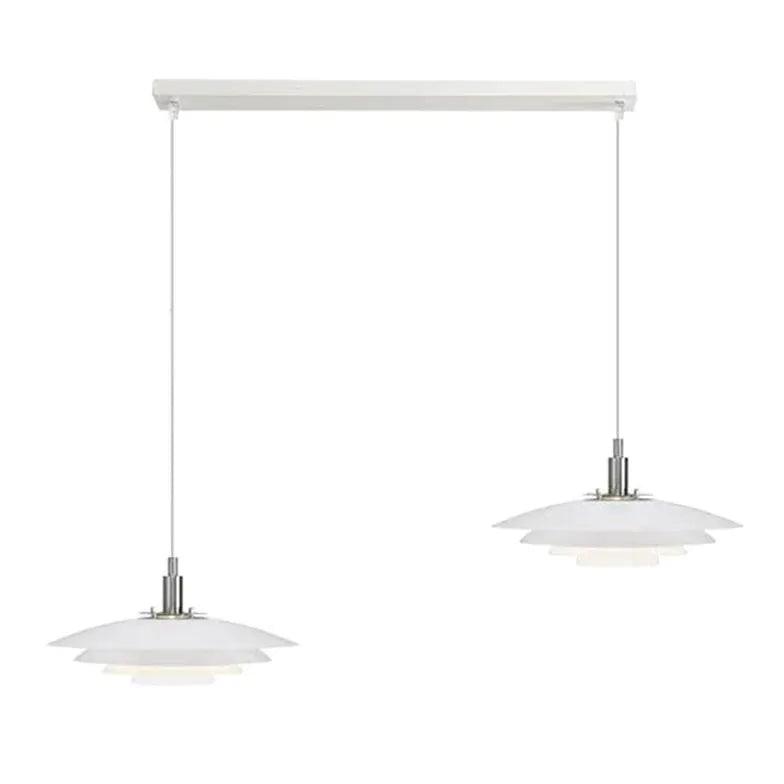 Four-layer White Lampshade Aluminum Pendant Light - Clowas