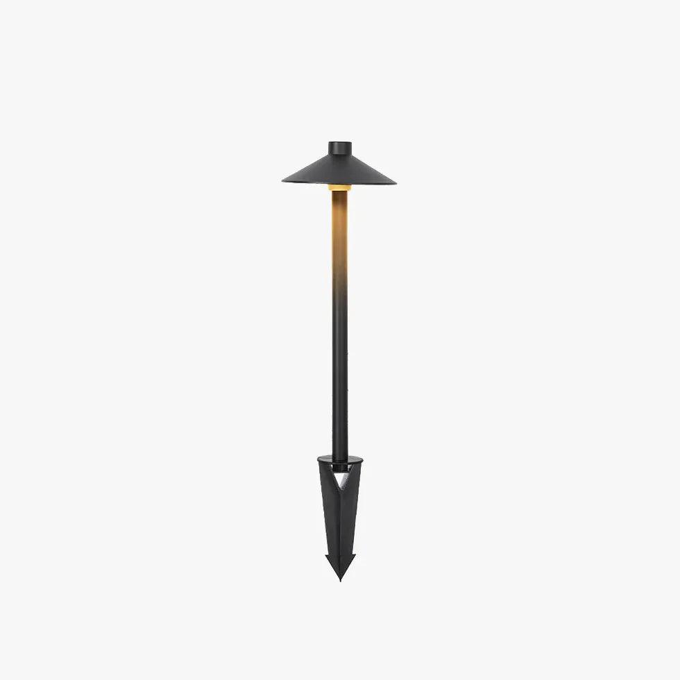 Disc Conical Black Garden Bollard Lights - Clowas