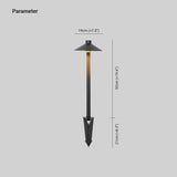 Disc Conical Black Garden Bollard Lights - Clowas