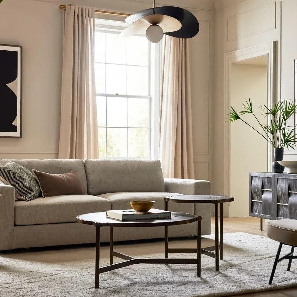 Two-tone Wavy Lampshade Modern Pendant Light - Clowas